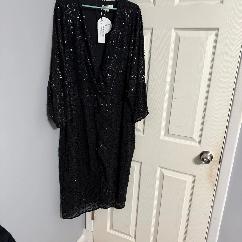 Elegant Black Sequin Dress - Picture 2 of 4
